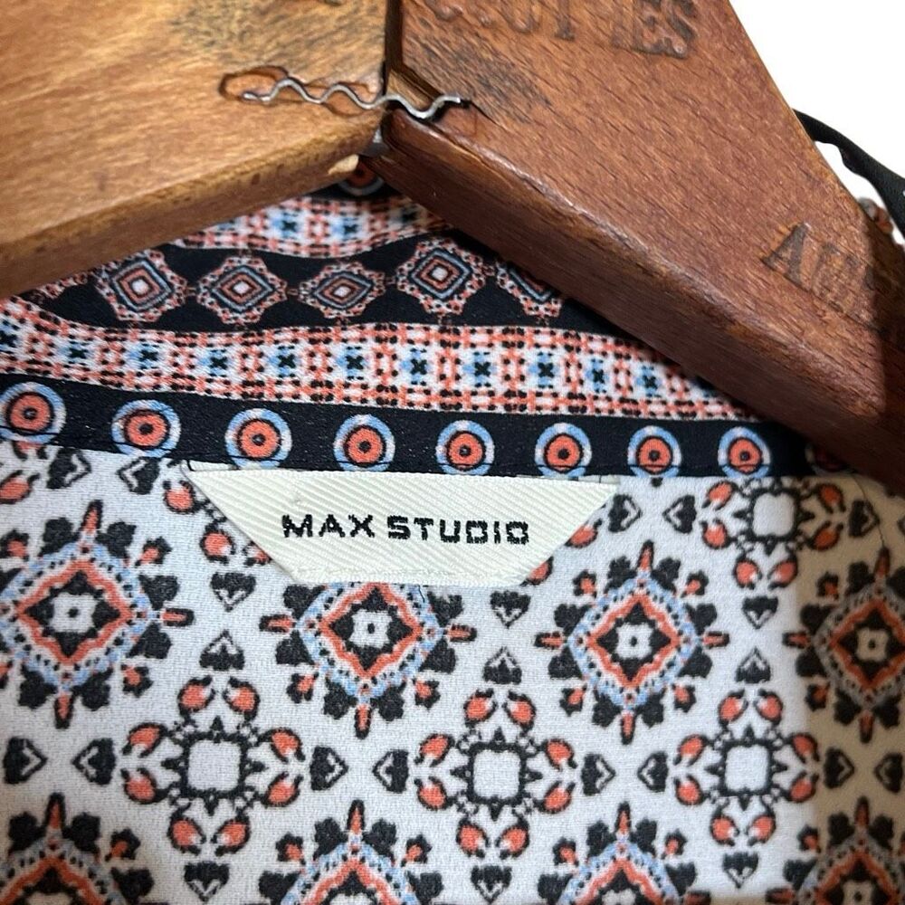 Max Studio Geometric Print Open Front Lightweight… - image 6